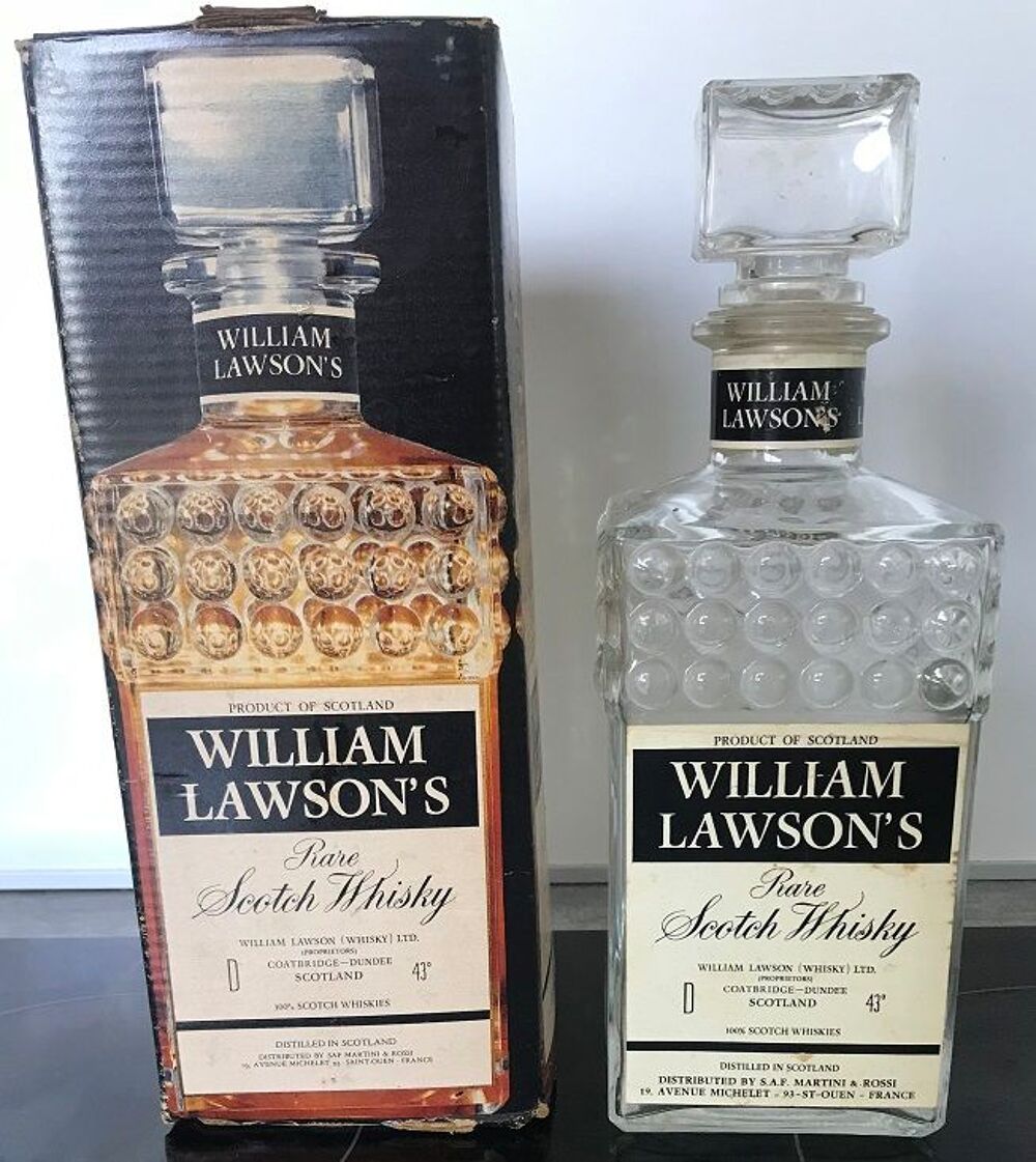 Ancienne bouteille WILLIAM LAWSON'S Vide 