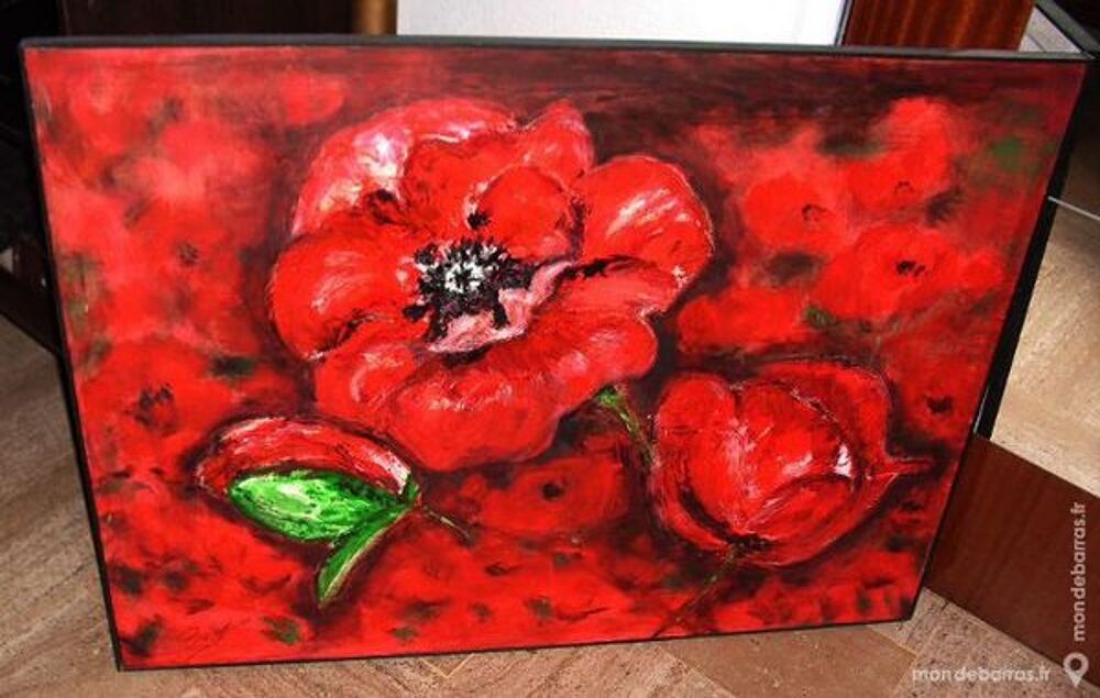 Grand tableau "COQUELICOTS" 
