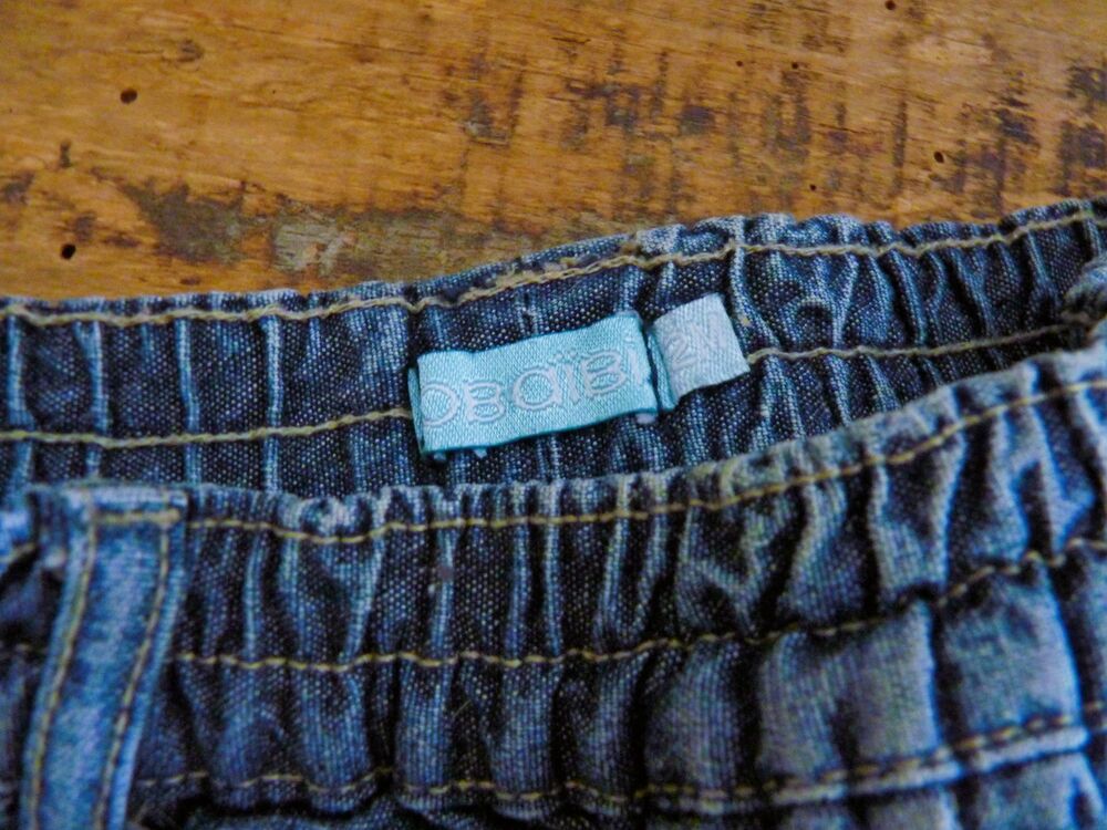 Pantacourt jean fille bebe 12 mois obaibi Okaidi bleu TBE Vêtements enfants