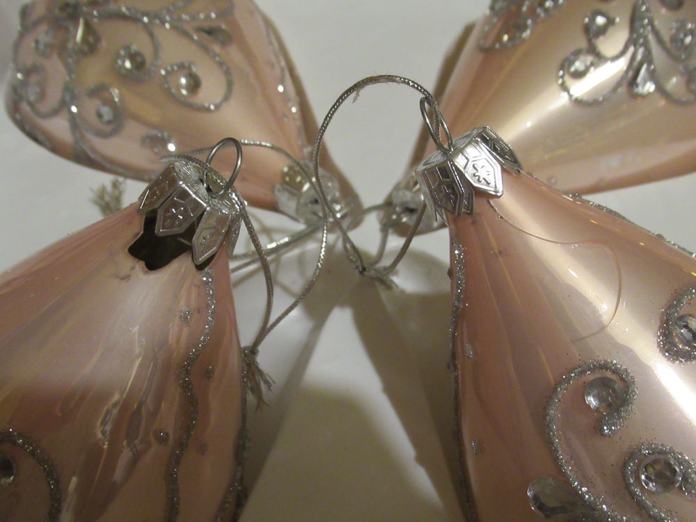 Lot de d&eacute;cos de No&euml;l - Blanches et ros&eacute;es D�coration