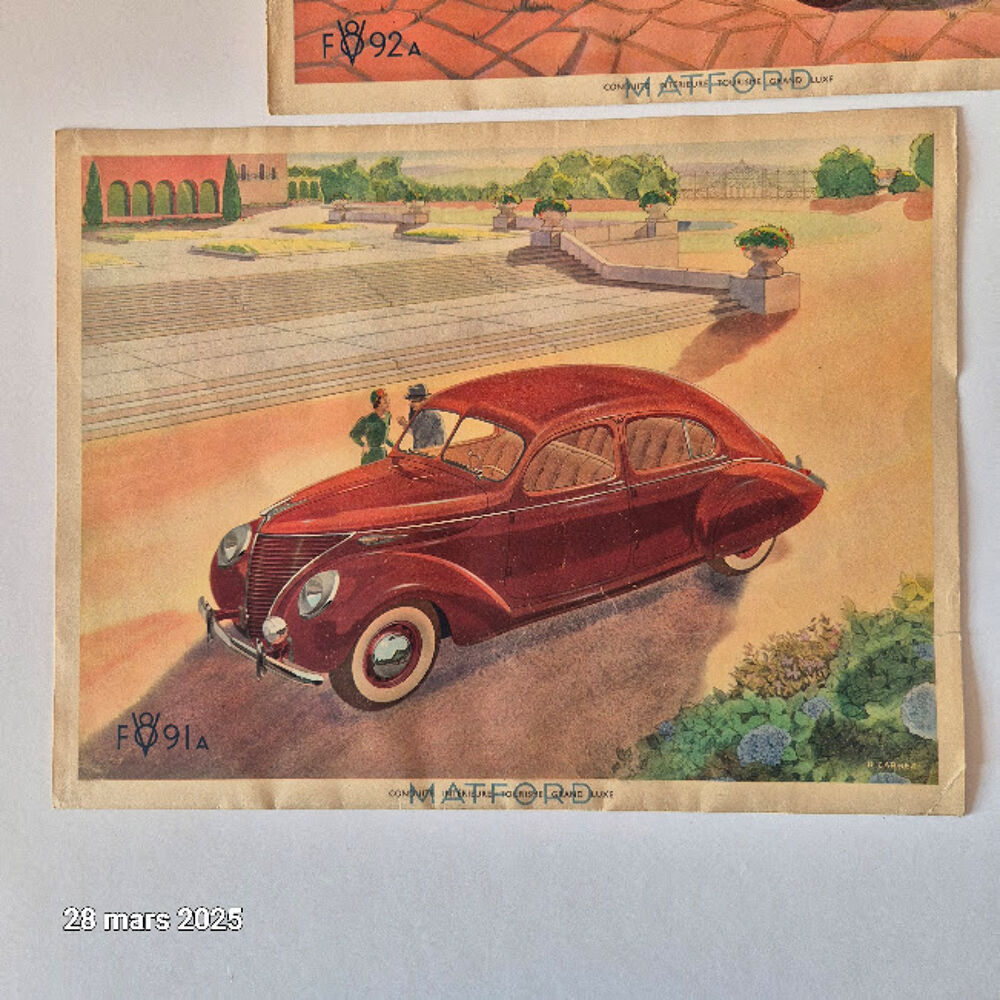 Belles publicit&eacute;s sur les automobiles Mattford, Fv892a et Fv 