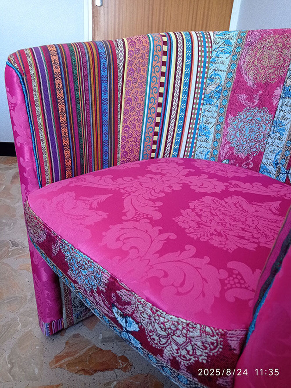 fauteuil crapaud patchwork Meubles