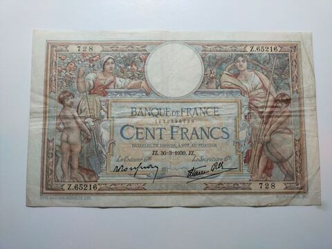 billet de 100 francs      MERSON    ann�e 1939 . 40 Dolus-d'Ol�ron (17)
