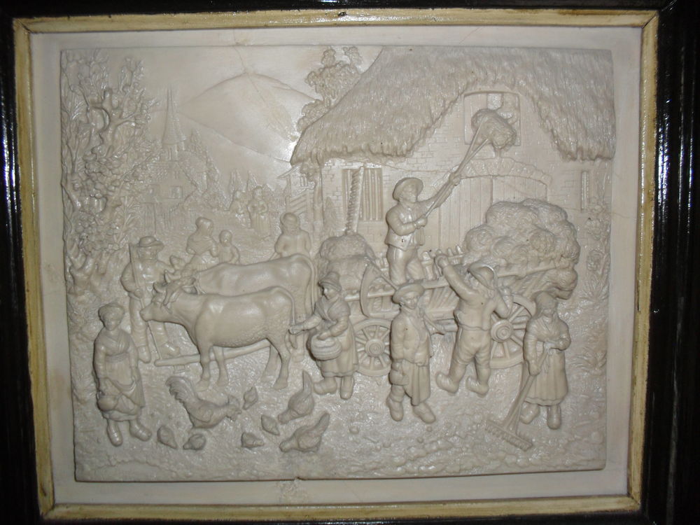 TABLEAU ANCIEN FONTAINE P&Eacute;TRIFIANTE C.FBECKER Décoration