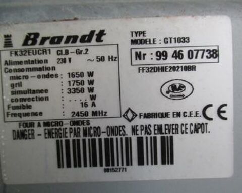 FOUR DE CUISINE 75 Walincourt-Selvigny (59)