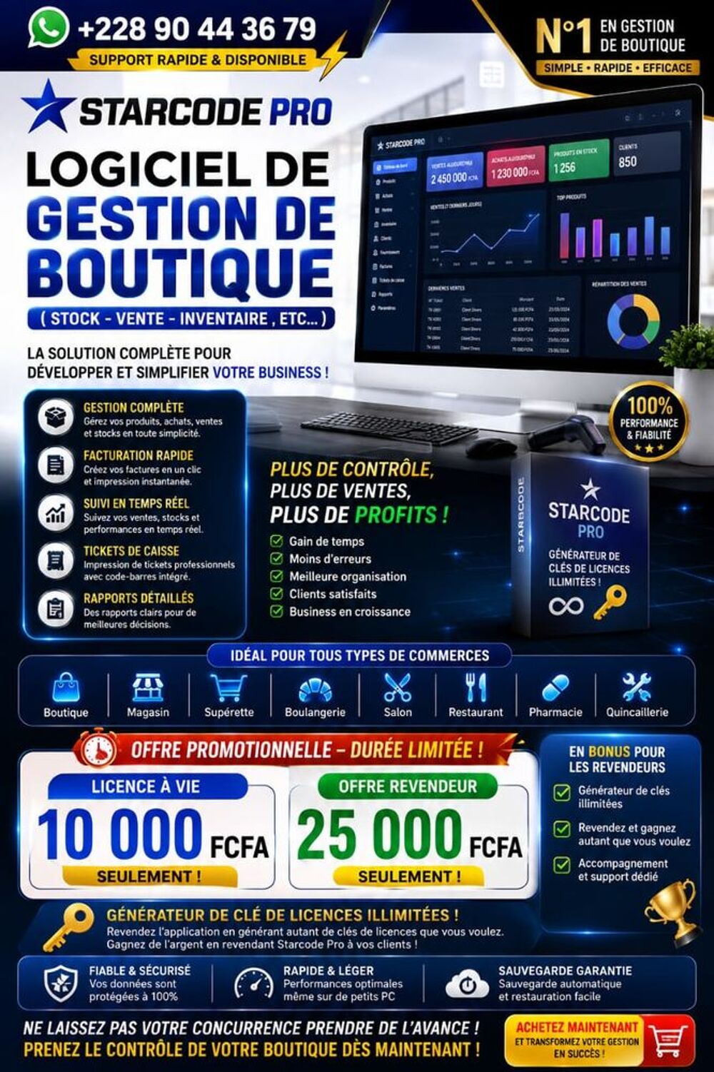   STARCODE PRO LOGICIEL DE GESTION DE BOUTIQUE  
