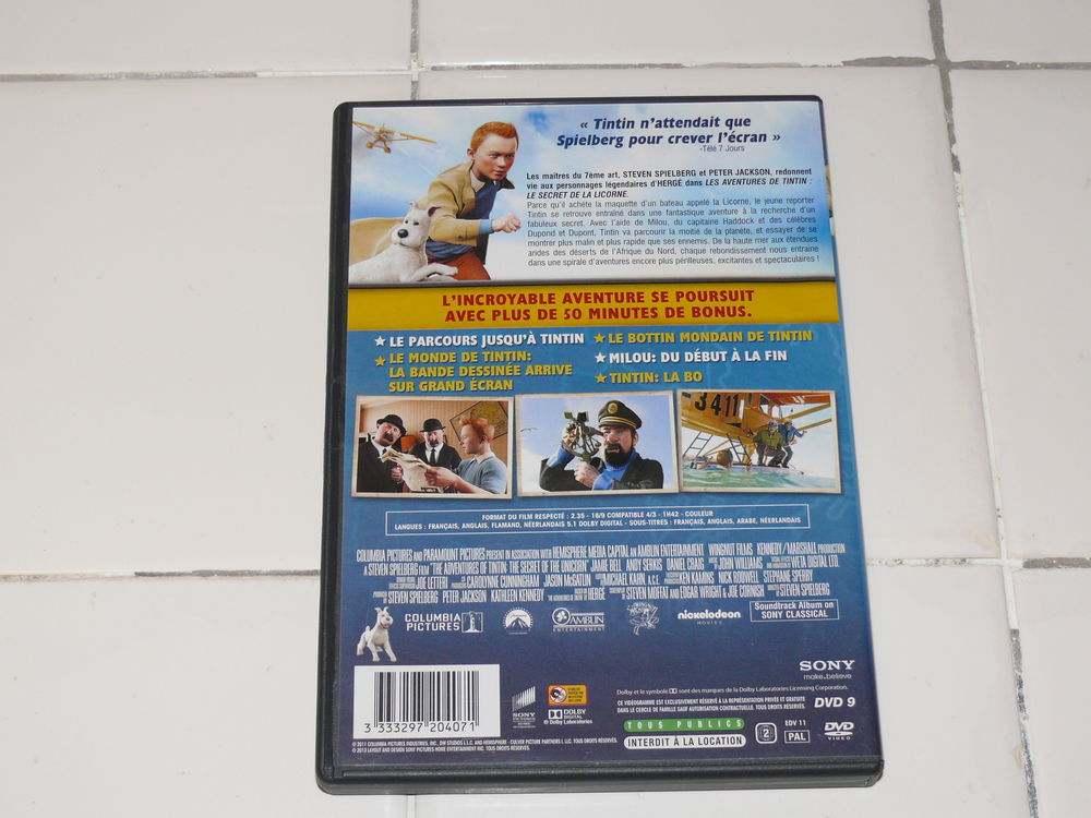 DVD : "Tintin" DVD et blu-ray