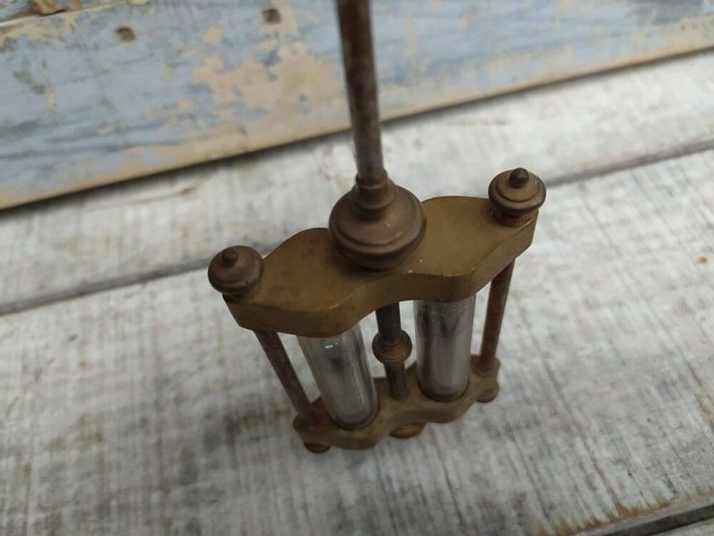 Ancien Balancier de Pendule Horloge Ponchon pour Mouvement 