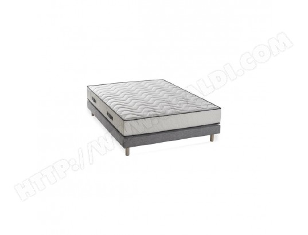 Ensemble matelas + sommier 160 x 200 - Agglolatex - 25 cm - Meubles