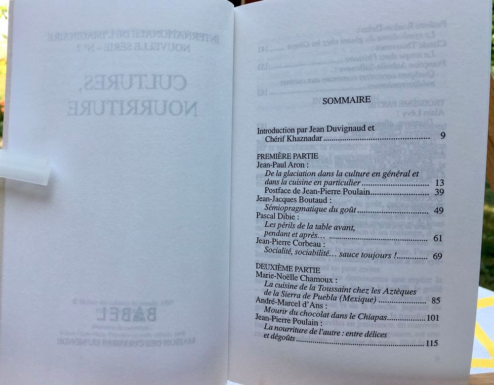 CULTURES, NOURRITURE ; Livre broch&eacute; Neuf de 285 pages Livres et BD