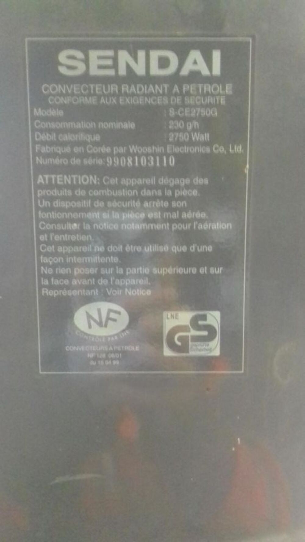 Poele &agrave; p&eacute;trole Electroménager