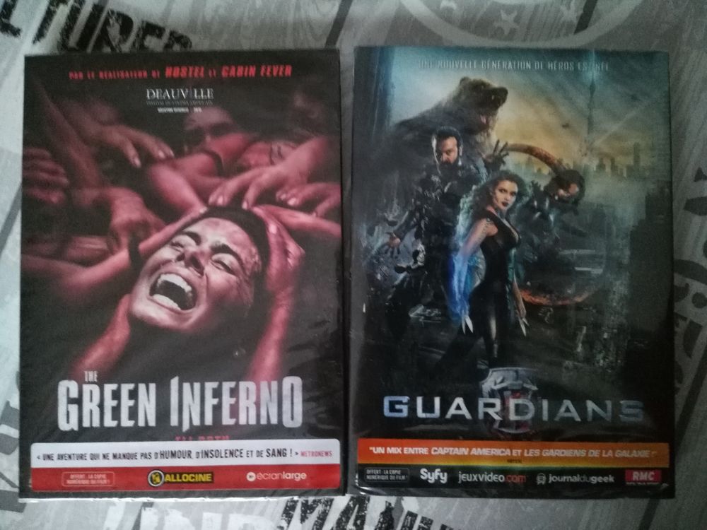 The Green Inferno et Guardians en DVD - NEUFS DVD et blu-ray