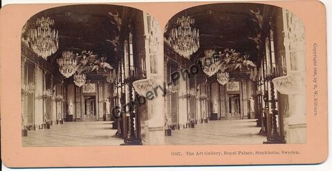 SUEDE STOCKHOLM The Art Gallery Photographie Stereoview 1880 60 Loches (37)