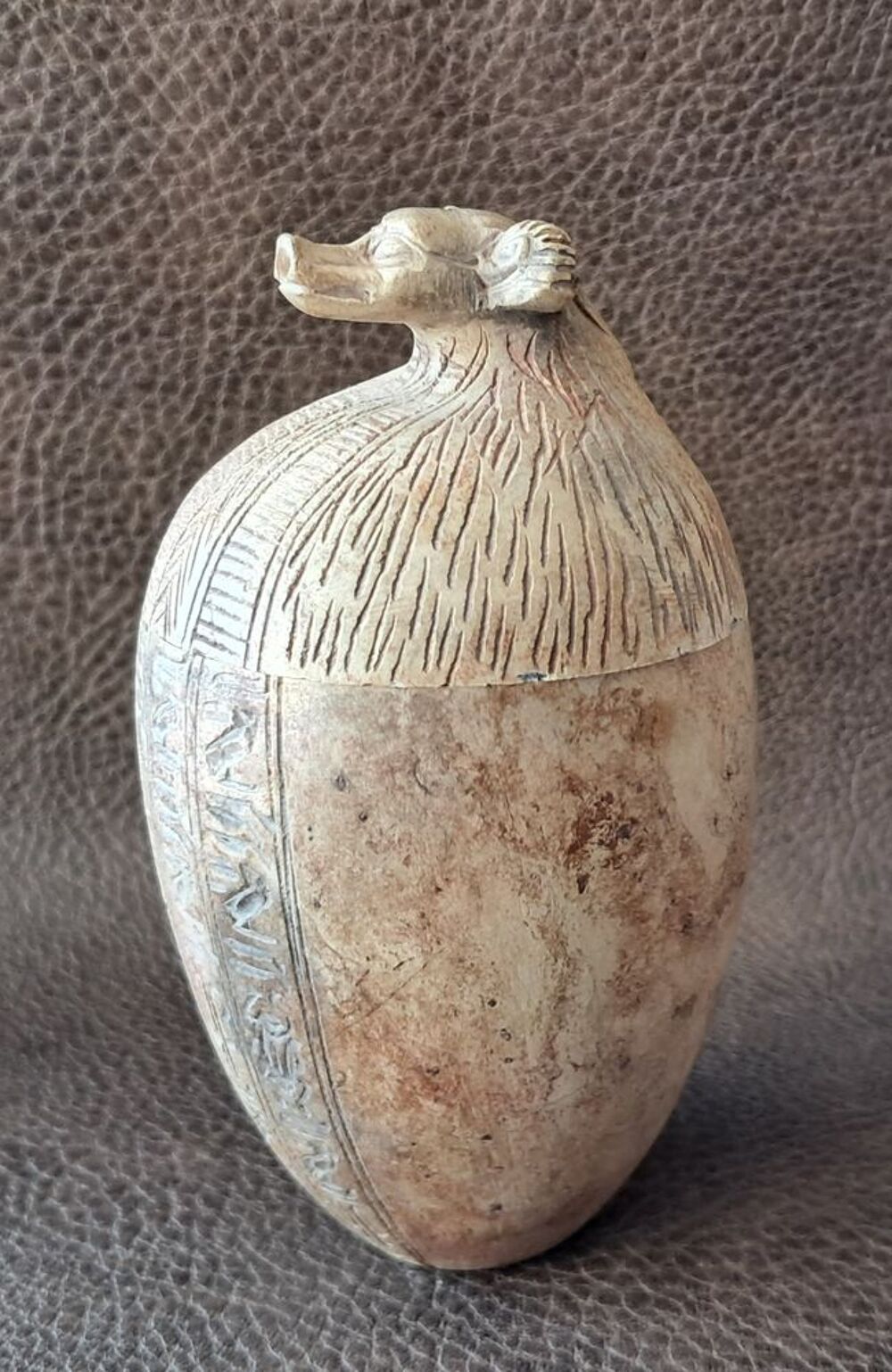 Petit vase canope &eacute;gyptien g&eacute;nie H&acirc;pi Décoration