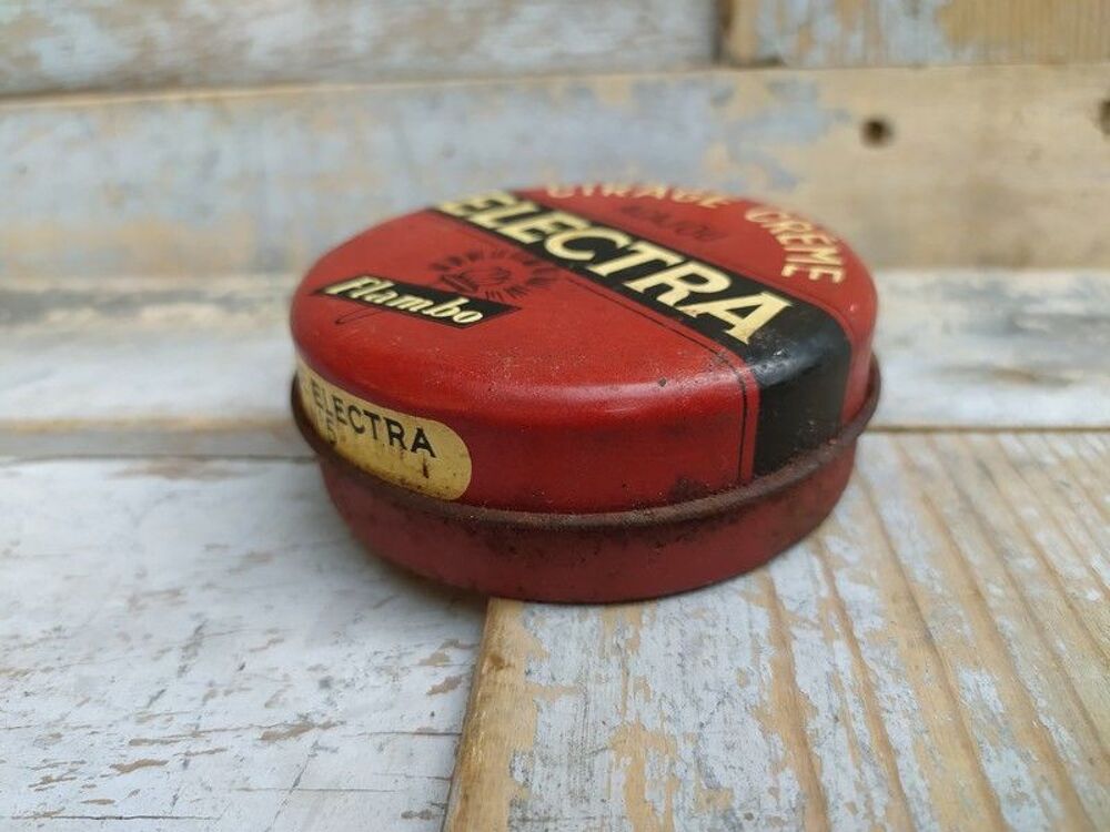 Ancienne Boite Publicitaire Cirage Electra Flambo N&deg;5
