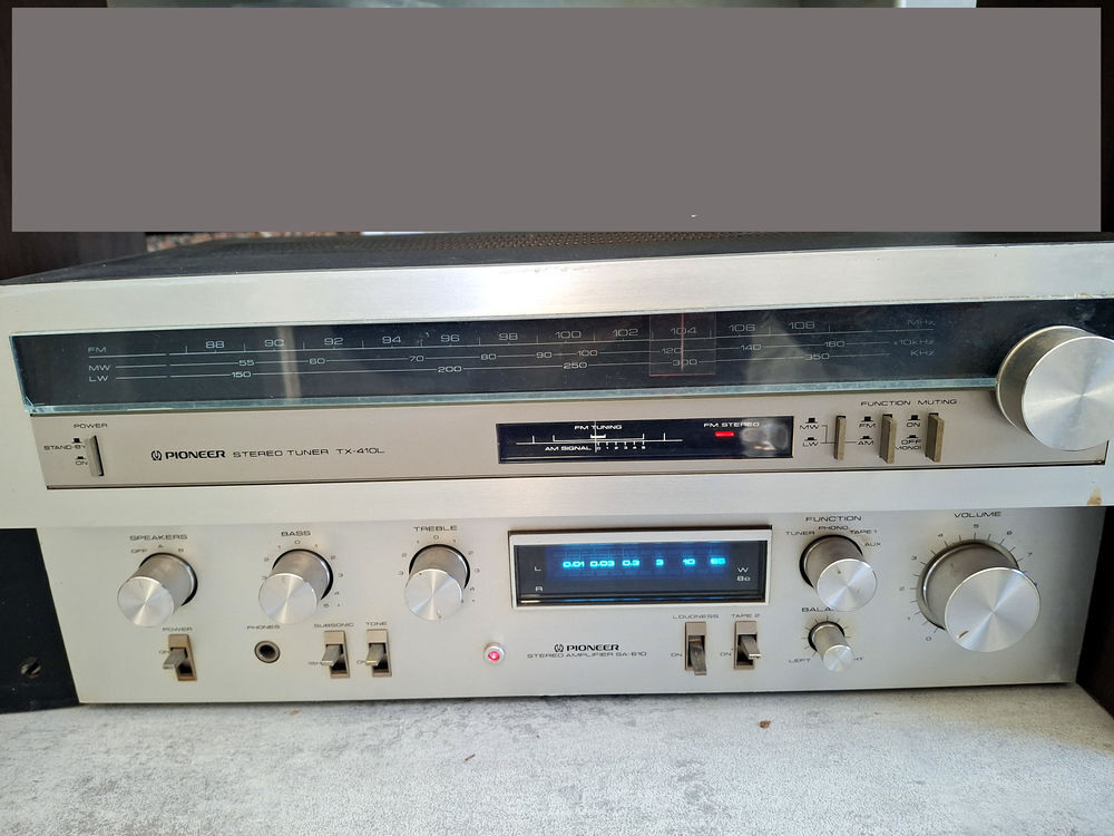 AMPLI VINTAGE PIONEER SA 610 + CADEAU TUNER PIONEER &deg; BAFLES Audio et hifi