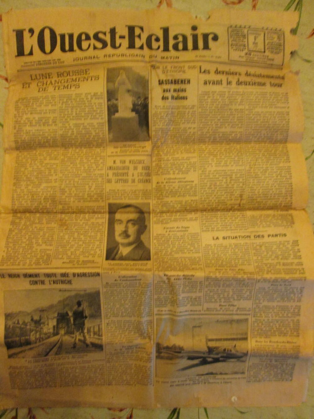 journal ouest &eacute;clair 