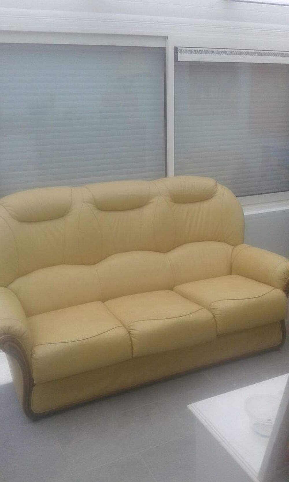 CANAP&Eacute; CUIR 3 ET 2 PLACES Meubles