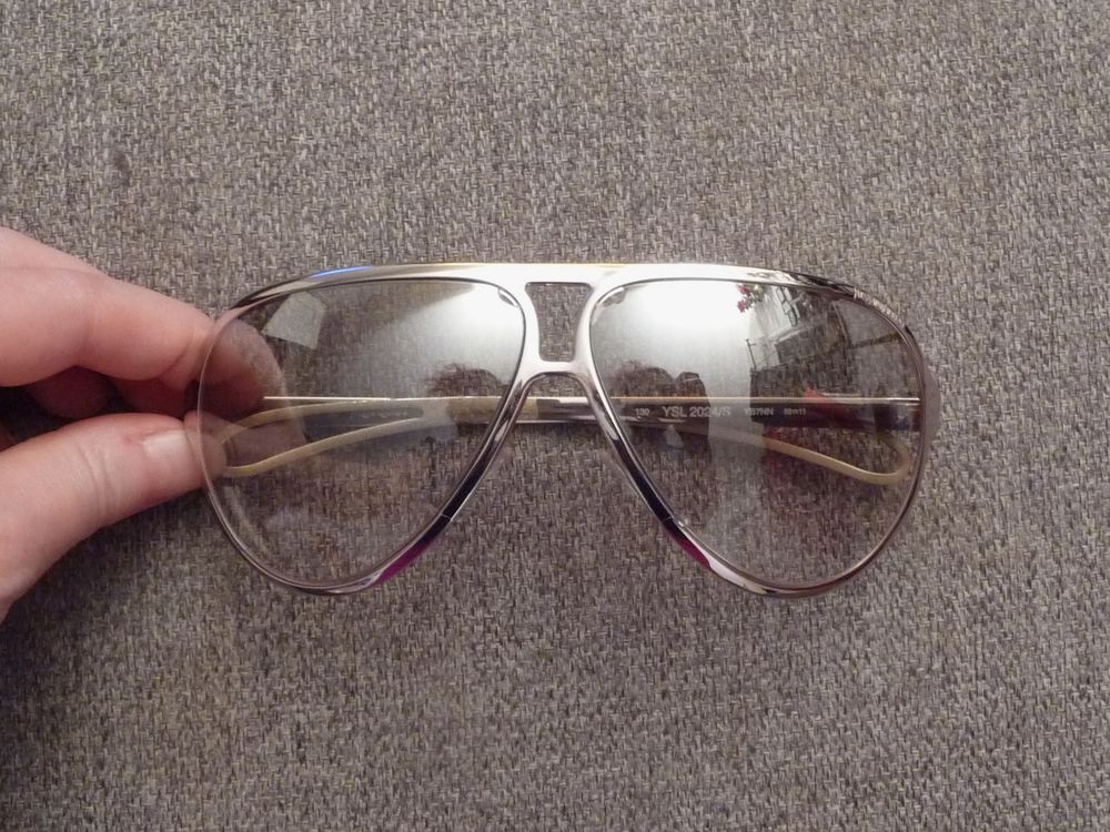 Lunettes de Soleil Vintage M&eacute;tal Argent&eacute;- Yves Saint Laurent Bijoux et montres