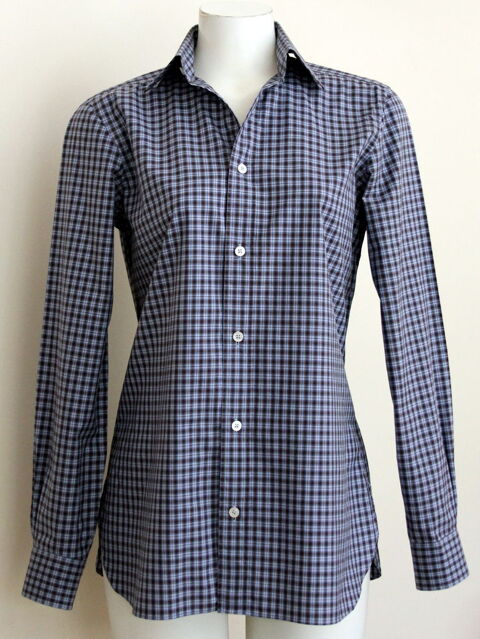 Chemise bleu & marron CHARVET T.M soit 38/40 Fr 140 Issy-les-Moulineaux (92)