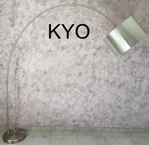 Lampadaire arc gris mtal, grande taille XXL, moderne design 77 Foncine-le-Haut (39)