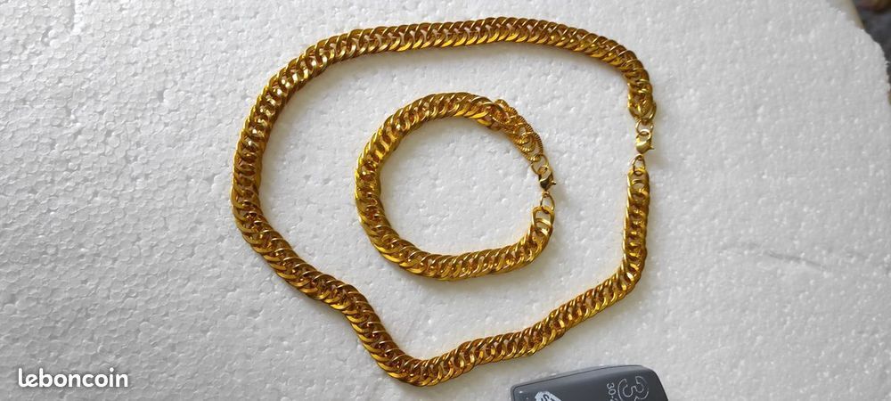 collier +gourmette dor&eacute;
fantaisie
mixte Bijoux et montres