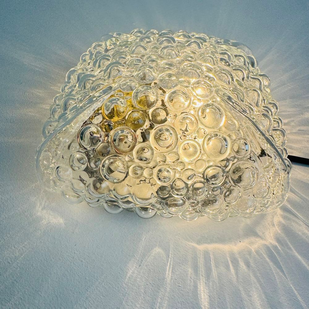 ANCIENNE APPLIQUE VERRE BULLE VINTAGE Décoration