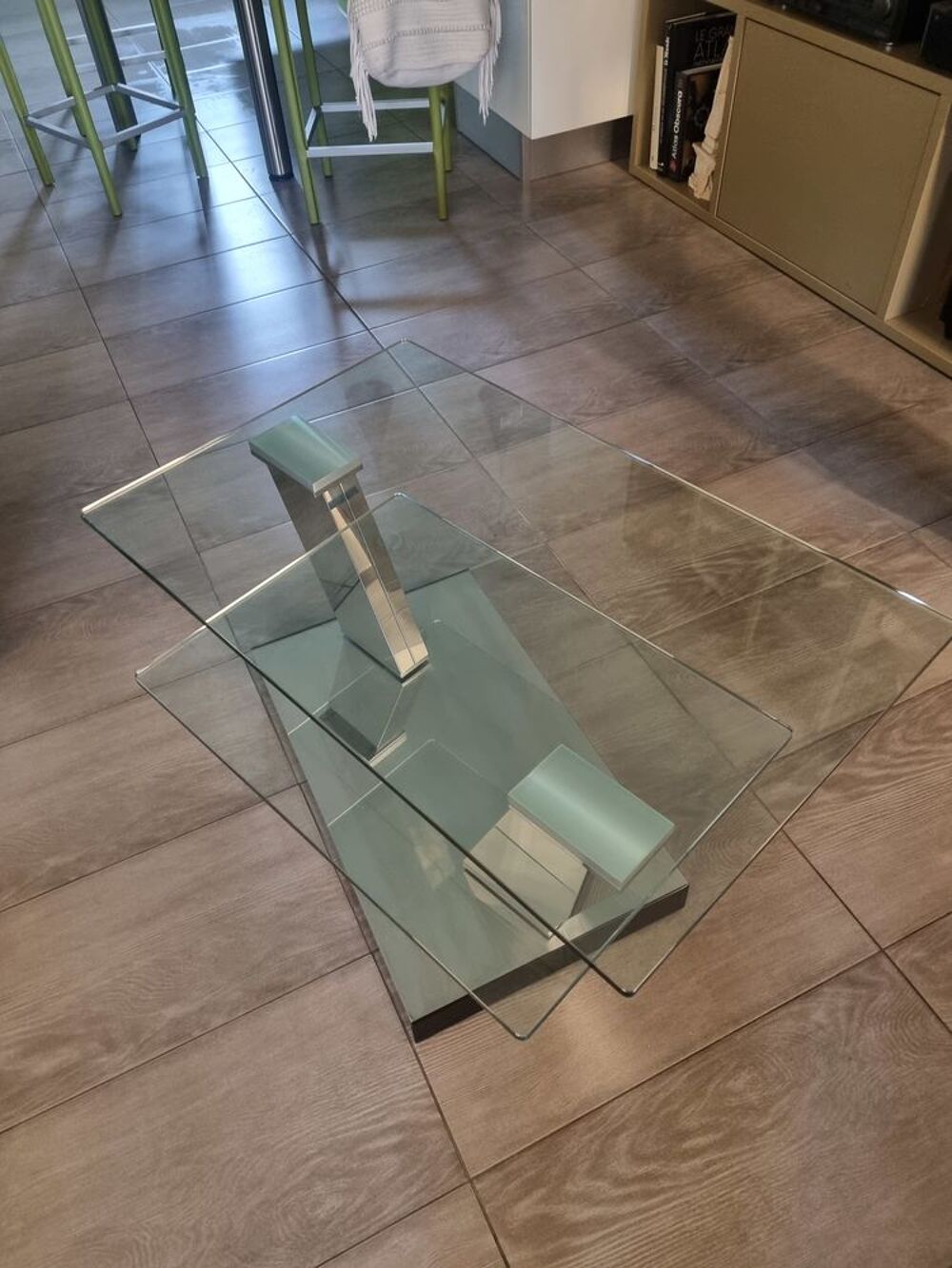 table basse en verre s&eacute;curit Meubles