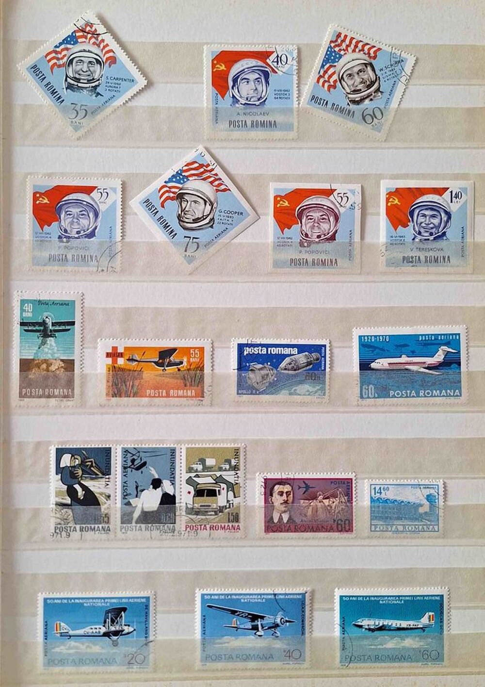 S&eacute;rie de timbres de collection de Roumanie C 