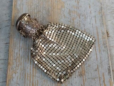  Bourse Aum�ni�re Porte Monnaie Accord�on M�tal Argent. 38 Loches (37)