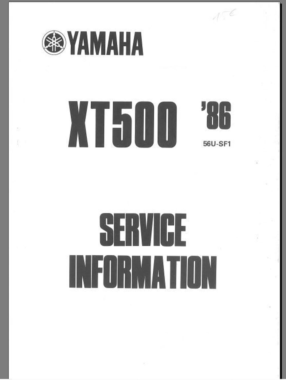 Manuels de r&eacute;paration yamaha 500 XT Livres et BD