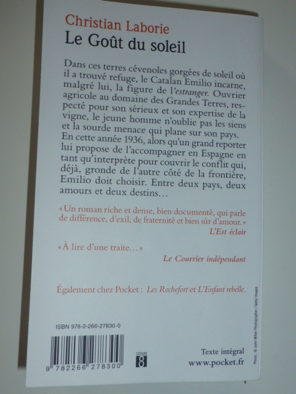 Le gout du soleil Christian Laborie Pocket Livres et BD
