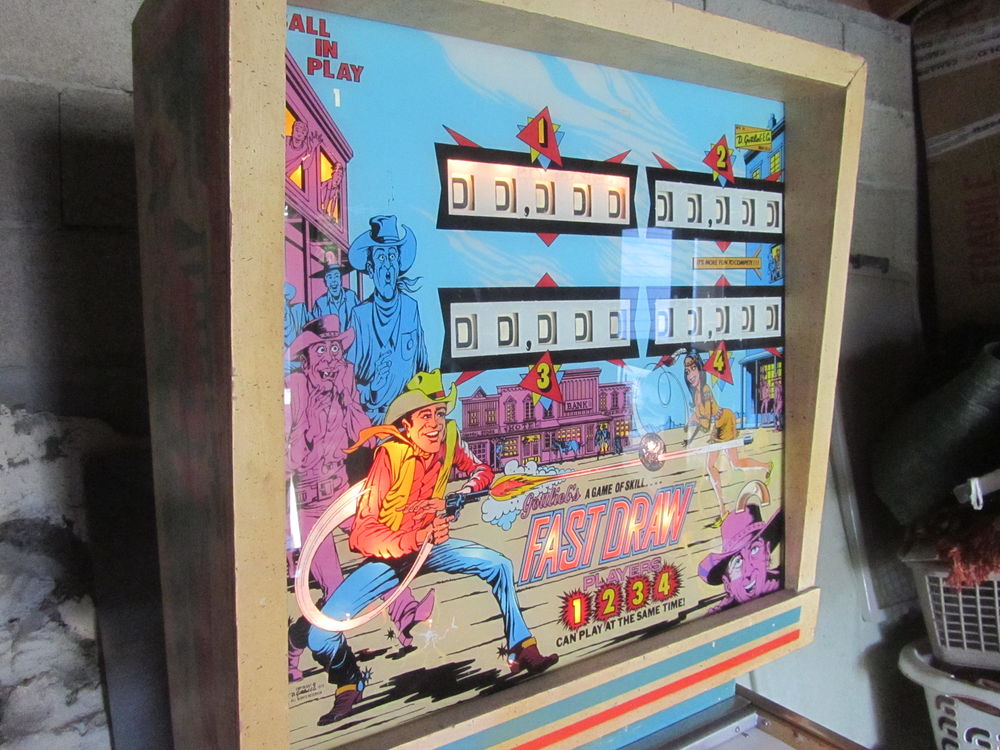 Flipper &eacute;lectrom&eacute;canique Gottlieb Fast Draw Jeux / jouets
