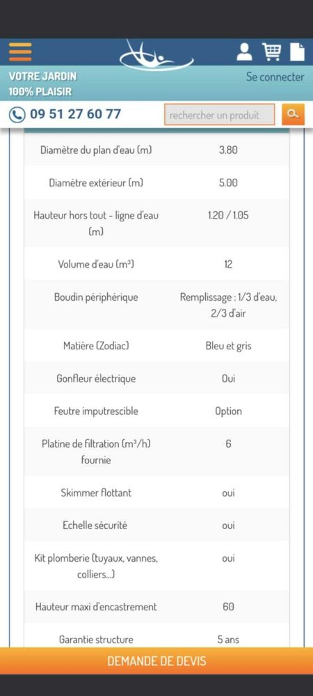 piscine zodiac winky 4 Jardin