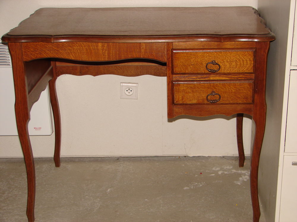 BUREAU en h&ecirc;tre 2 tiroirs Meubles