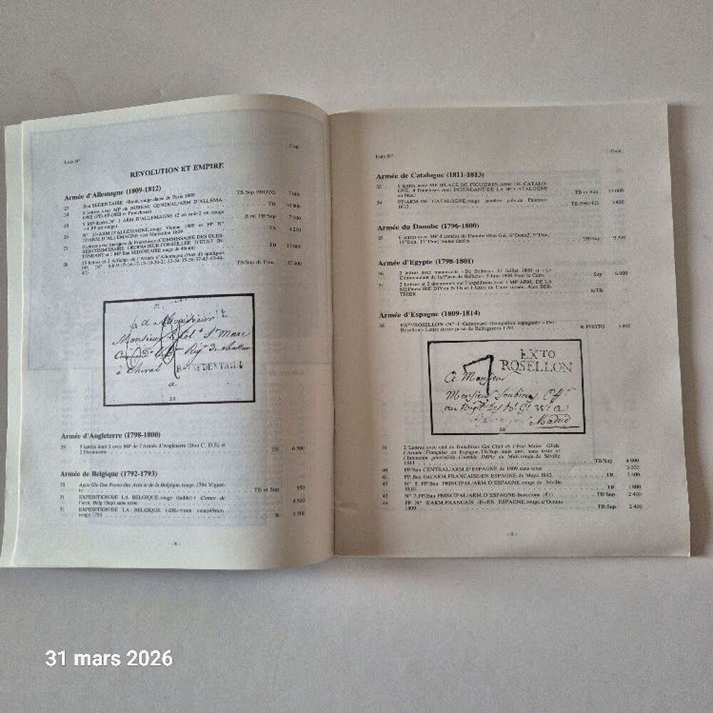Collections Dubus, sur offres 1989, les experts sont C 