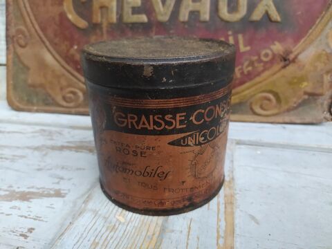 Ancien Boite Publicitaire Graisse Unicolor Automobile Bidon 35 Loches (37)
