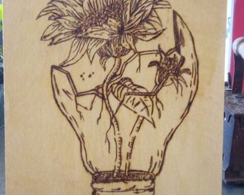 PYROGRAVURE SUR BOIS FAIRE MAIN 8 Saint-Di�-des-Vosges (88)