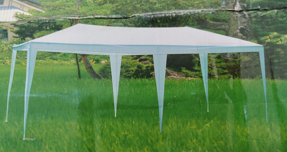 2 tente reception barnum Tonnelle auvent 3x6m blanc/bleu Bricolage