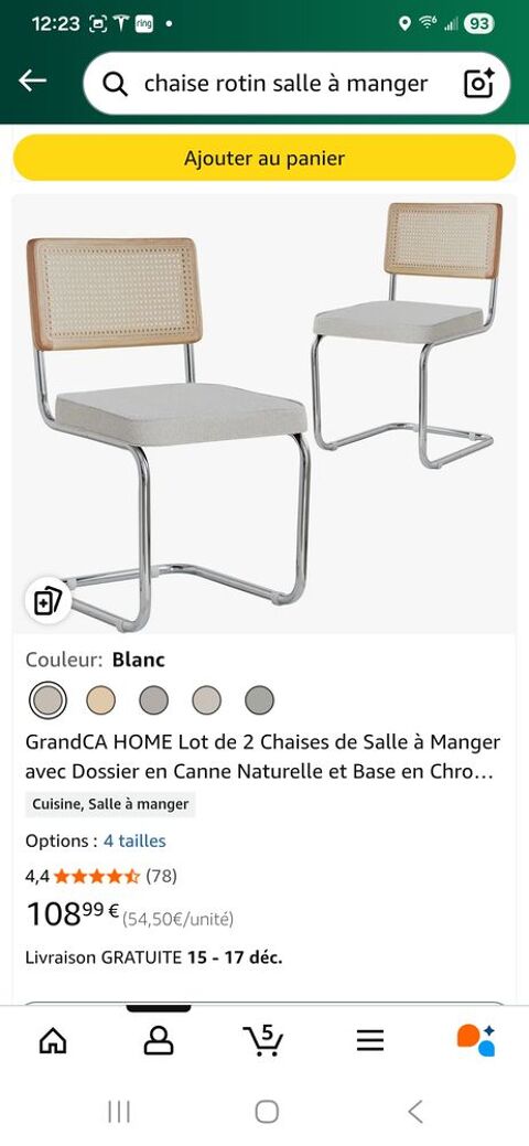 4 Chaises neuves emballees
Erreur
Retirer � Lacouture 62136 99 La Couture (62)