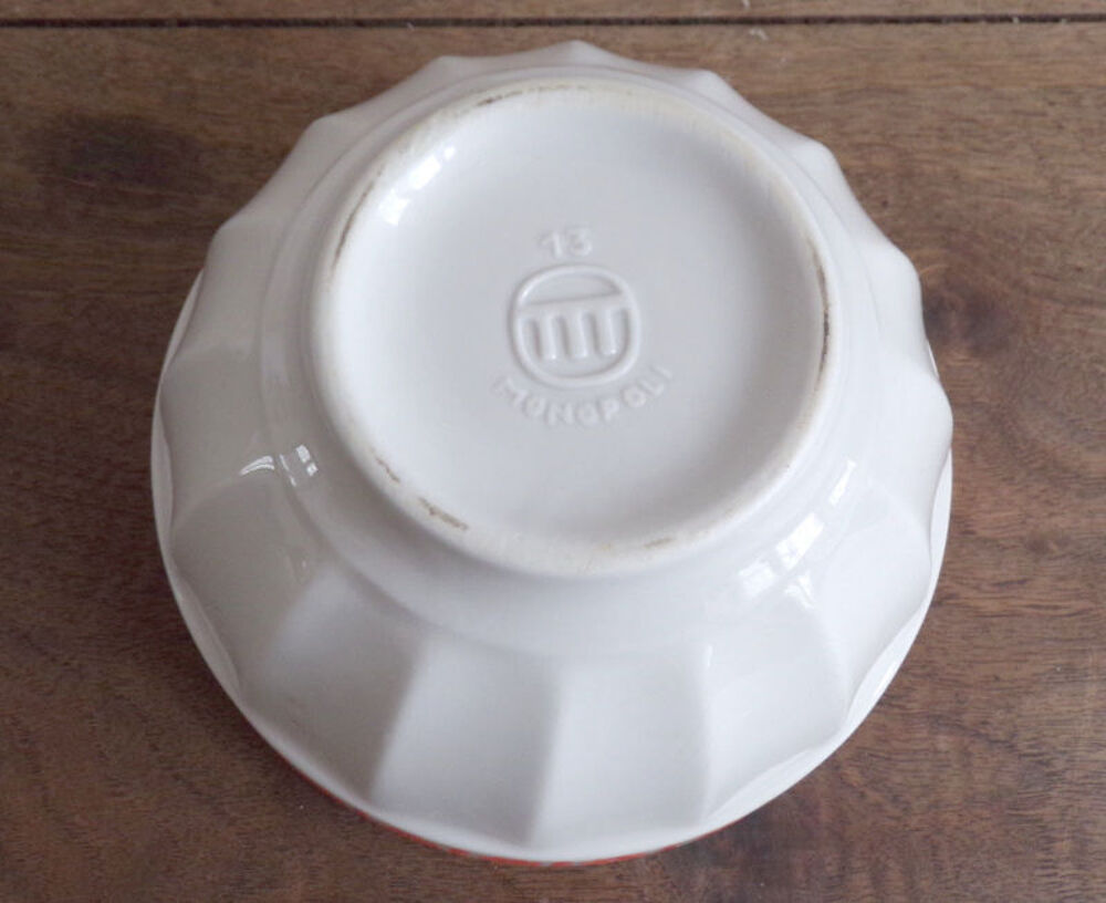 2 bols porcelaine blanche Monopoli 13 et bicentenaire de la Cuisine