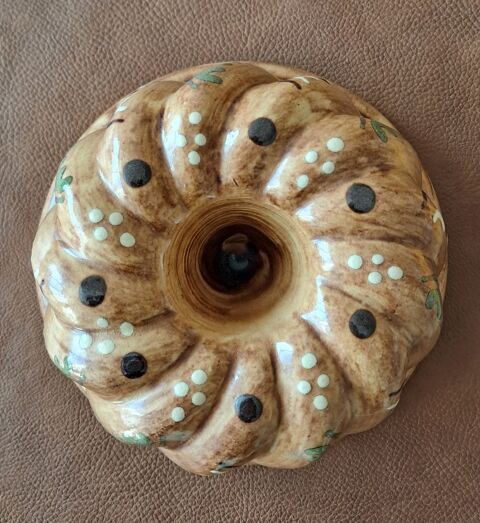 moule � g�teau kouglof alsacien en terre cuite �maill�  12 Carnon Plage (34)