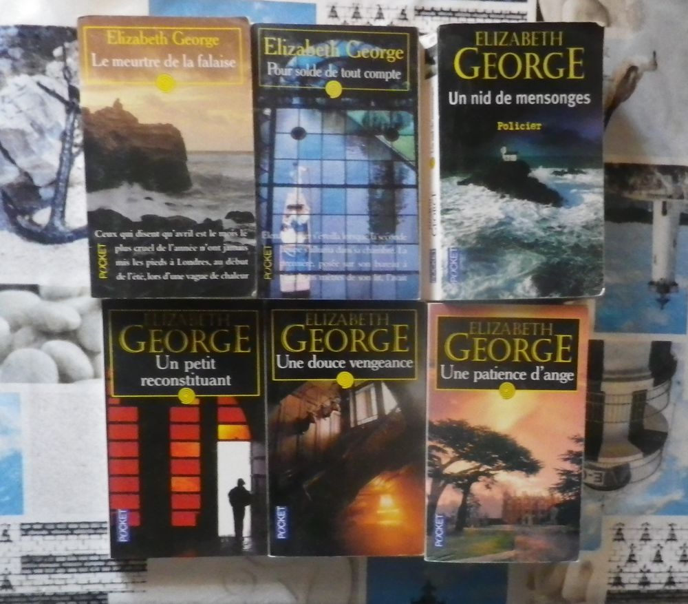 6 Elizabeth GEORGE Thrillers Ed. Pocket (ou &agrave; l'unit&eacute;) Livres et BD