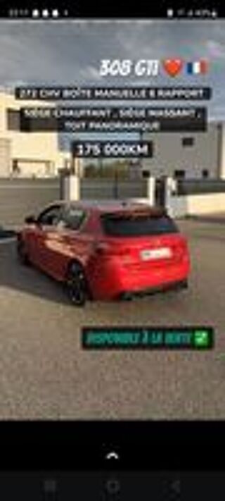 308 1.6 THP 270ch S&S BVM6 GTi by PEUGEOT SPORT 2018 occasion 31650 Saint-Orens-de-Gameville