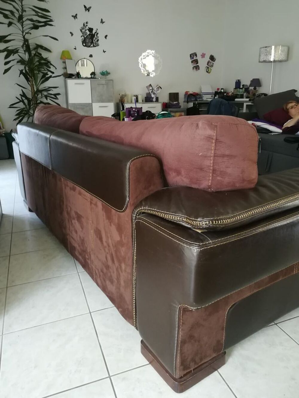 Canap&eacute; cuir marron 0 € Meubles