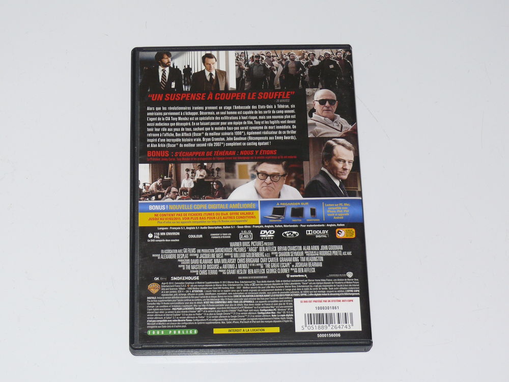 DVD : "Argo" DVD et blu-ray