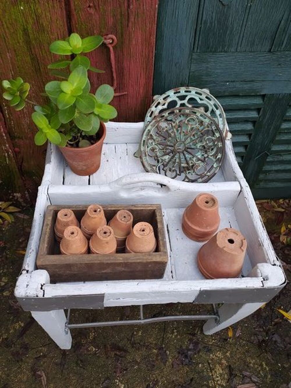 Petit Meuble Desserte Atelier Style Ferme Campagne 
Meubles