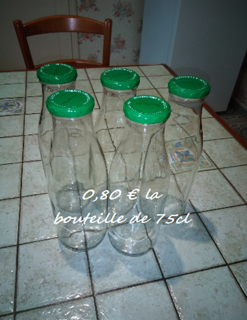 32 Bouteilles en verre avec le couvercle  visser  1 Saint-Ciers-d'Abzac (33)
