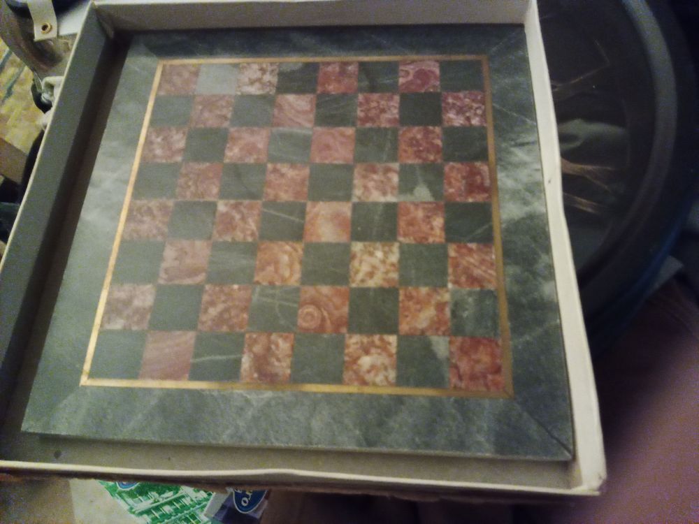Jeu d'&eacute;checs en marbre Décoration