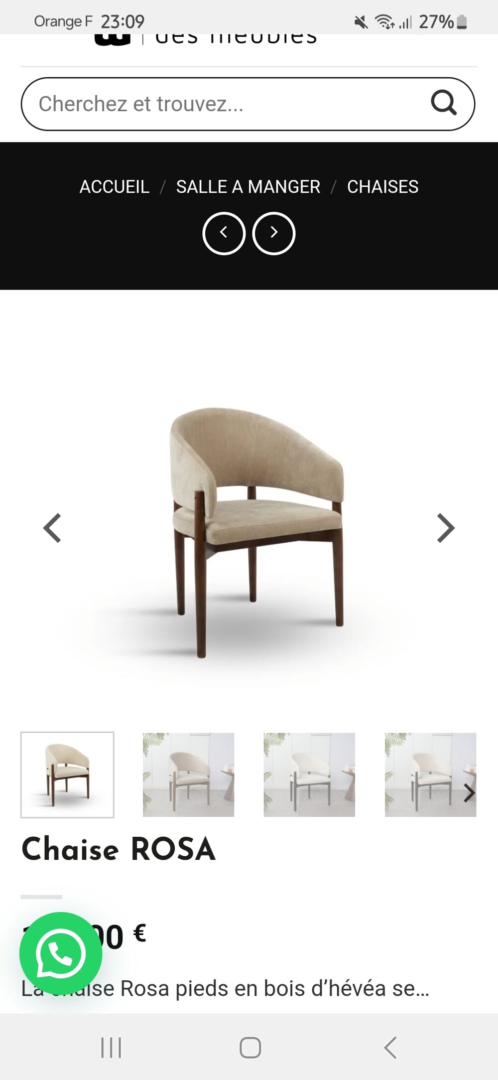 Lot de 4 chaises Meubles